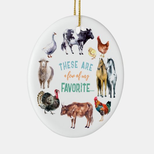 Boerderijdieren Dit zijn een paar van mijn waterve Keramisch Ornament (Rechts)