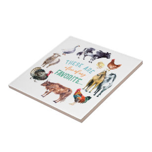 Boerderijdieren Dit zijn een paar van mijn waterve Tegeltje