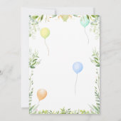 Boerderijdieren eerste verjaardagsfeest kaart (Achterkant)