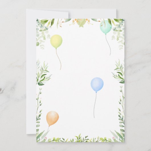 Boerderijdieren eerste verjaardagsfeest kaart (Achterkant)