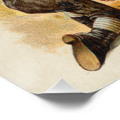 Boerderijdieren en  kinderen Advertentie Perfect Poster (Hoek)