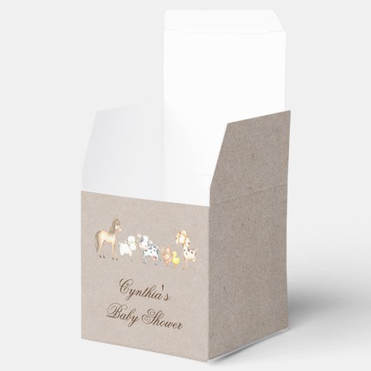 Boerderijdieren Favor Box Bedankdoosjes (Geopend)