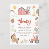 Boerderijdieren Foto Verjaardag Bedankkaart (Voorkant)