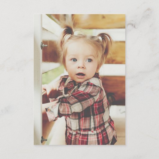 Boerderijdieren Foto Verjaardag Bedankkaart (Achterkant)