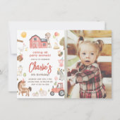 Boerderijdieren Foto Verjaardag Kaart (Voorkant)