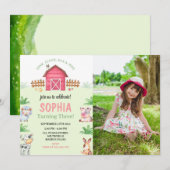 Boerderijdieren Foto Verjaardagsfeest Kaart (Voorkant / Achterkant)