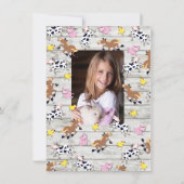 Boerderijdieren Foto Verjaardagsfeest Uitnodiging (Achterkant)