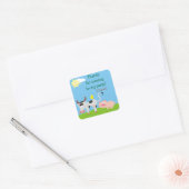 Boerderijdieren gepersonaliseerd Dank u Stickers (Envelop)