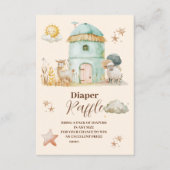Boerderijdieren Geslacht Neutrale Raffle Diapper Informatiekaartje (Voorkant)