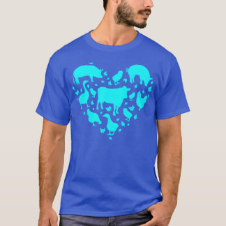 Boerderijdieren Hart vrienden T-shirt