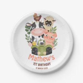 Boerderijdieren Heilige Koe 1e 2e verjaardag Papieren Bordje