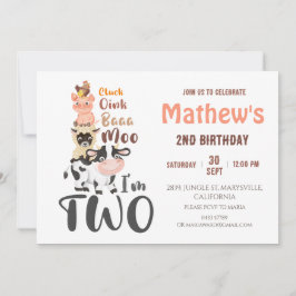 Boerderijdieren Heilige Koe Eerste 1e verjaardag Kaart