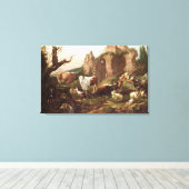 Boerderijdieren in een landschap, 1685 canvas afdruk (Insitu (Houten vloer))