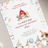 Boerderijdieren Jongen Boerderij Barnyard Verjaard Kaart