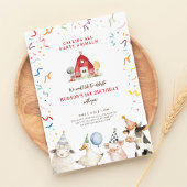 Boerderijdieren Jongen Boerderij Barnyard Verjaard Kaart