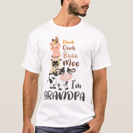 Boerderijdieren Kauw Matching Familie Opa T-shirt