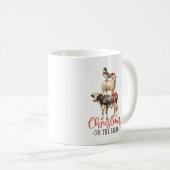  boerderijdieren Kerst op het boerderij Koffiemok (Voorkant rechts)