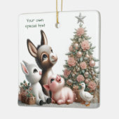 Boerderijdieren Kerstversiering Keramisch Ornament (Links)