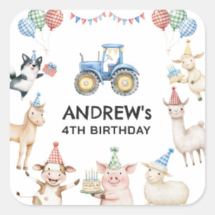 Boerderijdieren Kinderfeestje Stickers