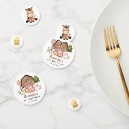 Boerderijdieren, Knuffeldieren, Schuur, Eerste ver Confetti