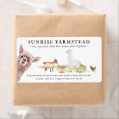 Boerderijdieren Knuffelzone Behandelzaklabels Etiket (Insitu)