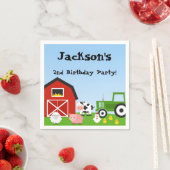 Boerderijdieren, Koe, Tractor, Schapen, Varkens, V Servetten (Insitu)