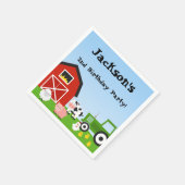 Boerderijdieren, Koe, Tractor, Schapen, Varkens, V Servetten (Hoek)