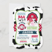 Boerderijdieren Koeienhuid Gingham Country Boy Ver Kaart (Voorkant)