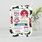 Boerderijdieren Koeienhuid Gingham Country Boy Ver Kaart (Staand voorkant)