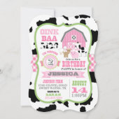 Boerderijdieren Koeienhuid Gingham Country Girl Ve Kaart (Voorkant)