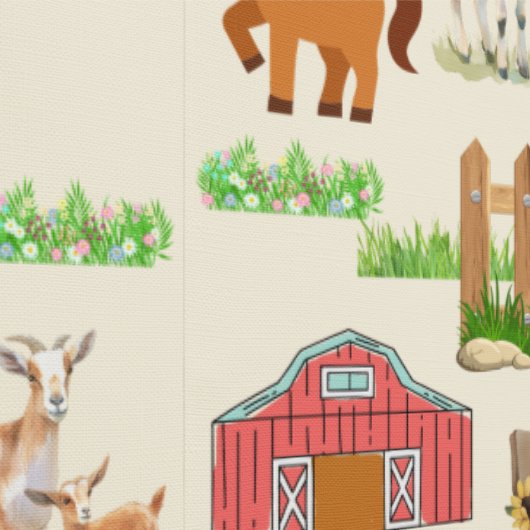 Boerderijdieren Kwekerij Wallpaper Behang (Zoom)