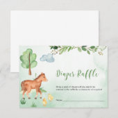 Boerderijdieren land thema luier loterij informatiekaartje (Voorkant / Achterkant)