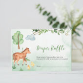 Boerderijdieren land thema luier loterij informatiekaartje (Staand voorkant)