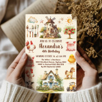 Boerderijdieren Land Verjaardag