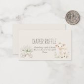 Boerderijdieren Meadow Baby shower Luier Raffle Notitiekaartje (Voorkant / Achterkant in situ)