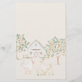 Boerderijdieren Meadow Baby shower Mama Daddy Game Flyer (Achterkant)