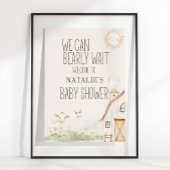 Boerderijdieren Meadow Friends Baby shower Sign Poster