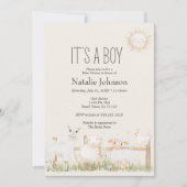 Boerderijdieren Meadow FriendsBabydouche Kaart (Voorkant)