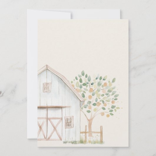 Boerderijdieren Meadow FriendsBabydouche Kaart (Achterkant)