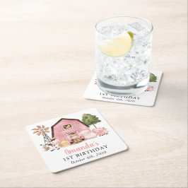 Boerderijdieren, Mooie Dieren, Schuur, Eerste Verj Kartonnen Onderzetters