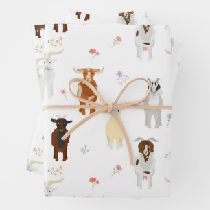 Boerderijdieren Mooie Geiten Inpakpapier Vel