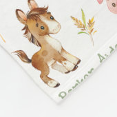 Boerderijdieren Naam Herhaal deken | 30x40 fleece (Hoek)