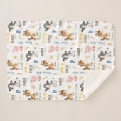 Boerderijdieren Naam Herhaal deken | 30x40 Sherpa (Voorkant (horizontaal))