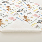 Boerderijdieren Naam Herhaal deken | 50x60 Sherpa (3/4)