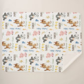 Boerderijdieren Naam Herhaal deken | 60x80 Sherpa (Voorkant (horizontaal))