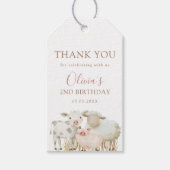 Boerderijdieren neutraal dank u cadeaulabel (Voorkant)