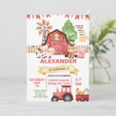 Boerderijdieren neutraal geslacht verjaardagsuitno kaart (Staand voorkant)