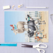 boerderijdieren op het strand ontkoppelingspapier tissuepapier (Craft)