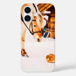 Boerderijdieren paard konijn iPhone 16 hoesje