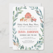 Boerderijdieren Parade Baby shower Invitation Kaart (Voorkant)